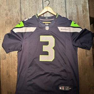 AUTHENTIC NIKE RUSSELL WILSON SEATTLE SEAHAWKS MENS LARGE JERSEY